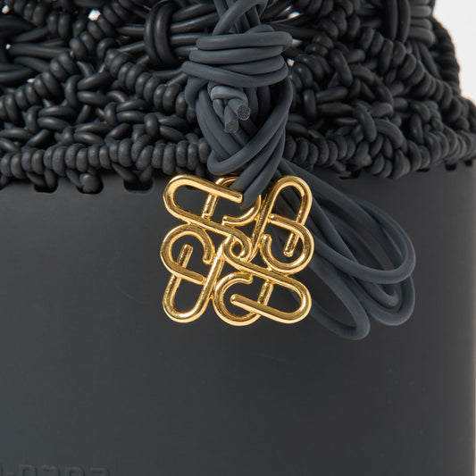 KNOT SILICONE KNITTING BUCKET SHOULDER BAG