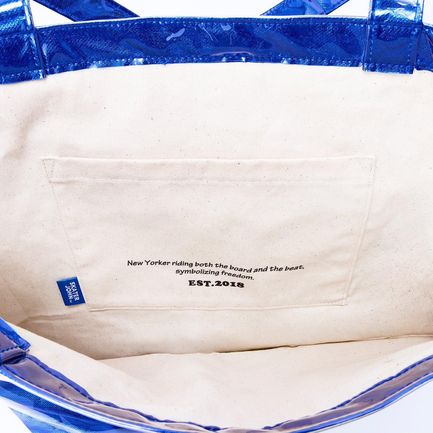 SKATER JOHN TPU NONWOVEN SHOPPING TOTE BAG